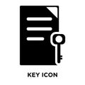 Key iconÃÂ  vector isolated on white background, logo concept of